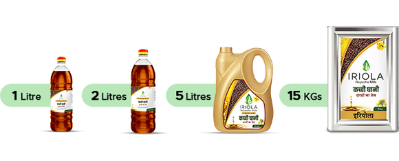 Iriola oils in different sizes